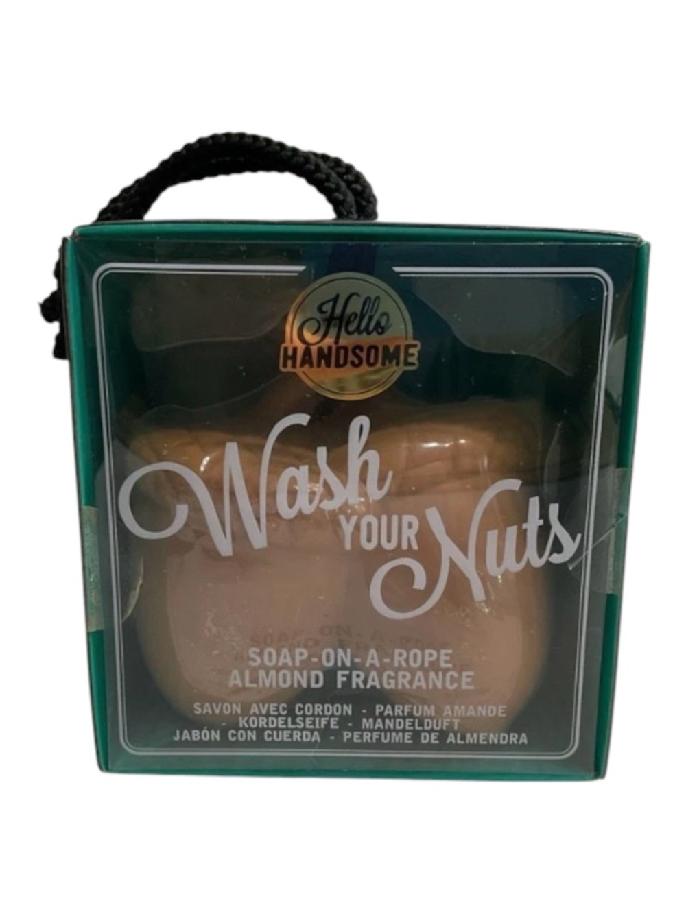 Wash Your Nuts Soap-On-A-Rope, Nutty Almond by Hello Handsome Men's Gift